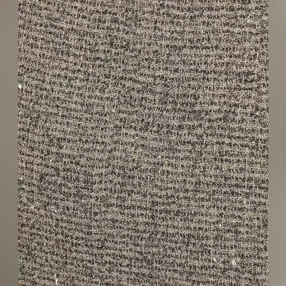 A Loves A Tulip Woven Metallic Tweed Contrast Bow A-Line Mini Dress size M - Picture 2 of 5